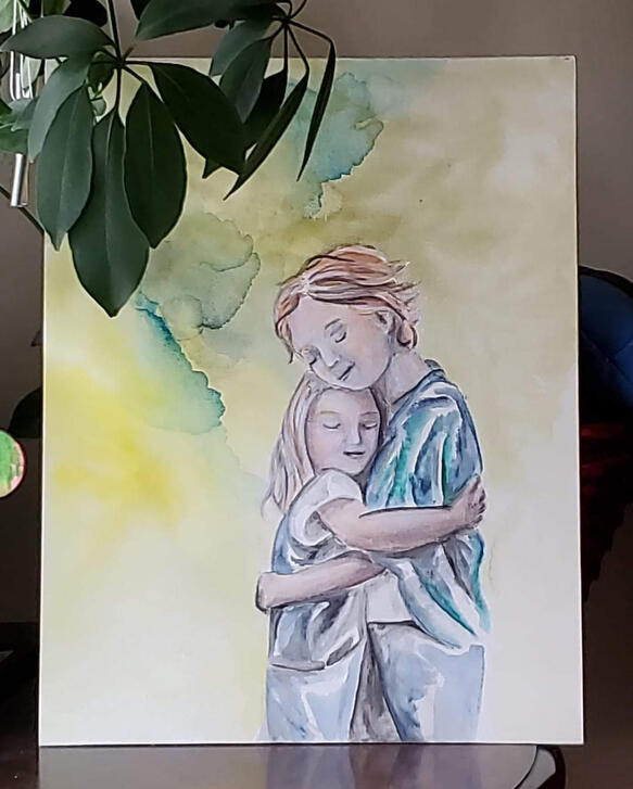 Charlie and Millie, watercolor